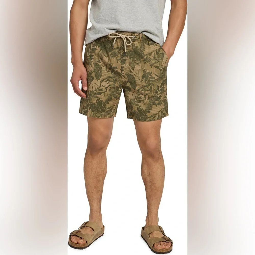 FAHERTY Men Shorts Essential Drawstring Olive Jungle Green‎ XL x 6